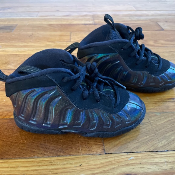 Nike Little Posite One TD 'Legion Green Size 7 - Picture 2 of 3